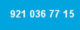 921 036 77 15 921 036 77 15